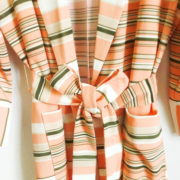 7th Avenue Striped Fringed Kimono Jacket Robe - Picture 13 of 13